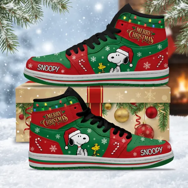 Snoopy Christmas Air Jordan High Top Shoes-THK135299