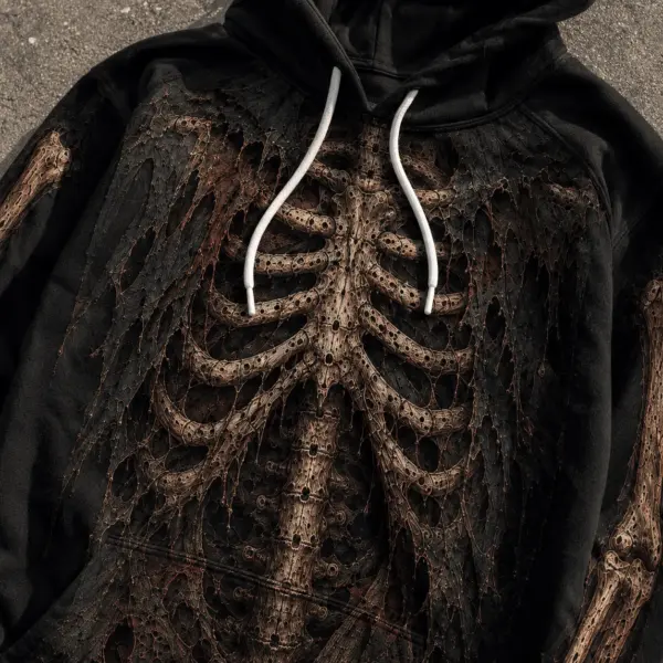 Alternative view of Freddy Krueger Skeleton 3D Hoodie-THK134435