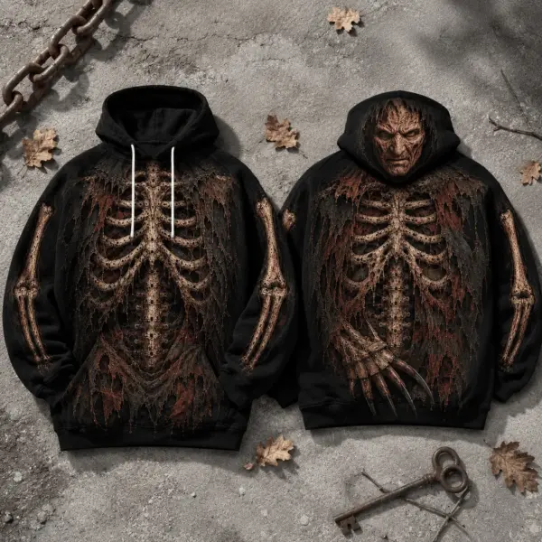 Freddy Krueger Skeleton 3D Hoodie-THK134435 - Image 3