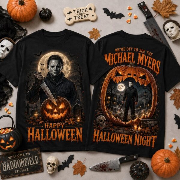 Michael Myers Halloween US Wash T-shirt-THK134422