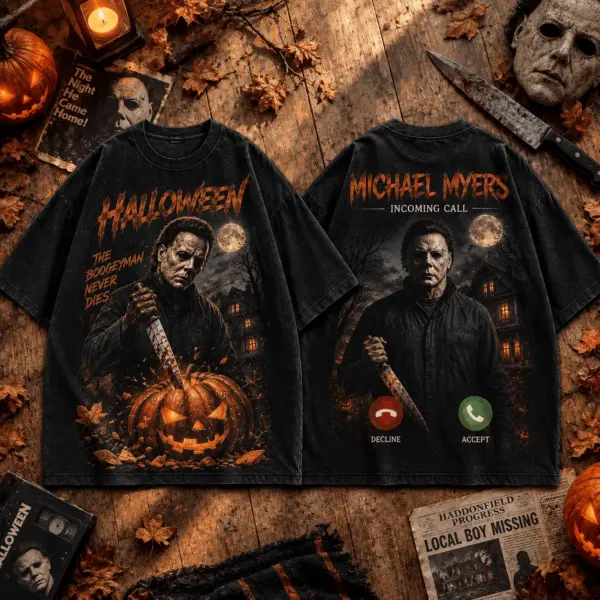 Michael Myers Halloween US Wash T-shirt-THK134430
