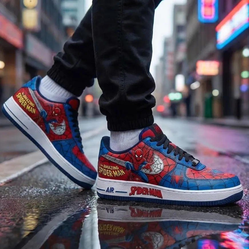 Spider-Man Air Low-Top Sneakers Shoes-THK134083 - Image 4