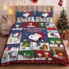 Snoopy Peanuts Christmas Quilt Bedding Set-THK133716