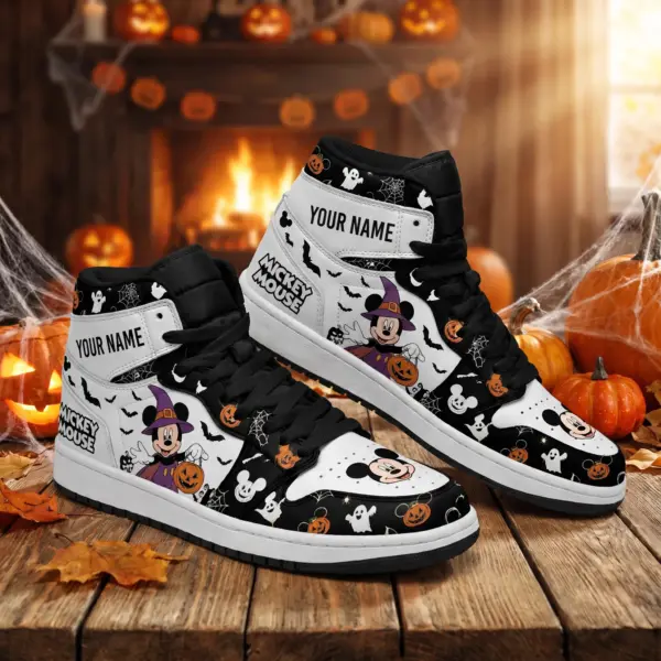 Alternative view of Personalized Mickey Halloween Air Jordan High Top Shoes