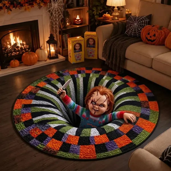 Chucky Quilted Round Rug