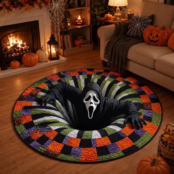Ghostface Quilted Round Rug