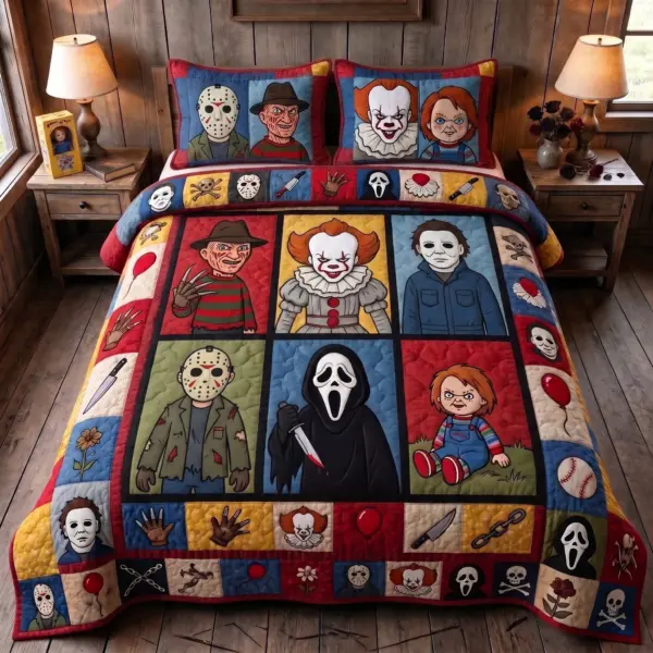 Ultimate Slasher Movie Quilt Bedding Set-THK134617