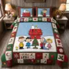 Snoopy & Friends Christmas Quilt Bedding Set-THK134625