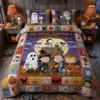 Snoopy Great Pumpkin Halloween Quilt Bedding Set-THK134626