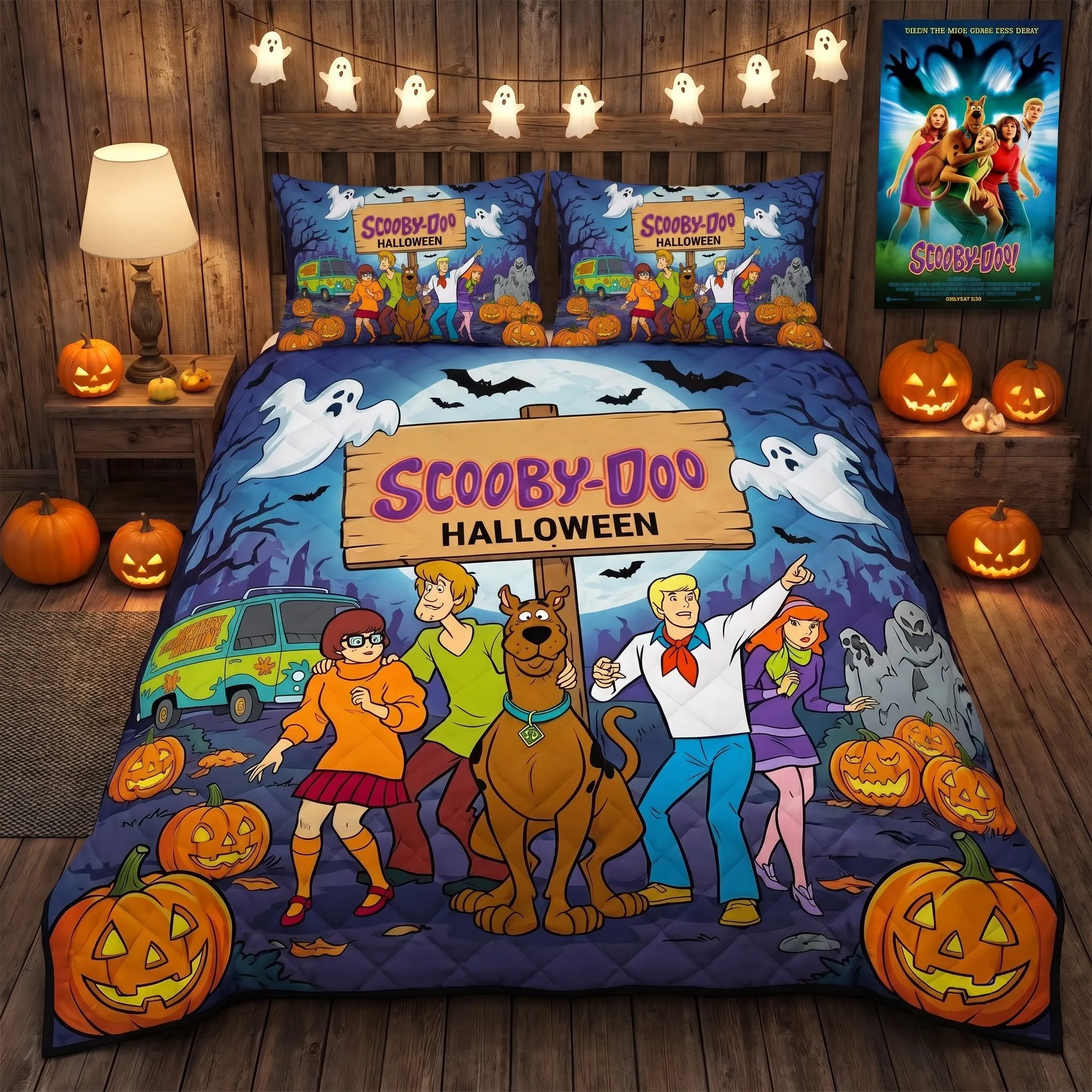 Scooby-Doo Halloween Quilt Bedding Set-THK134792