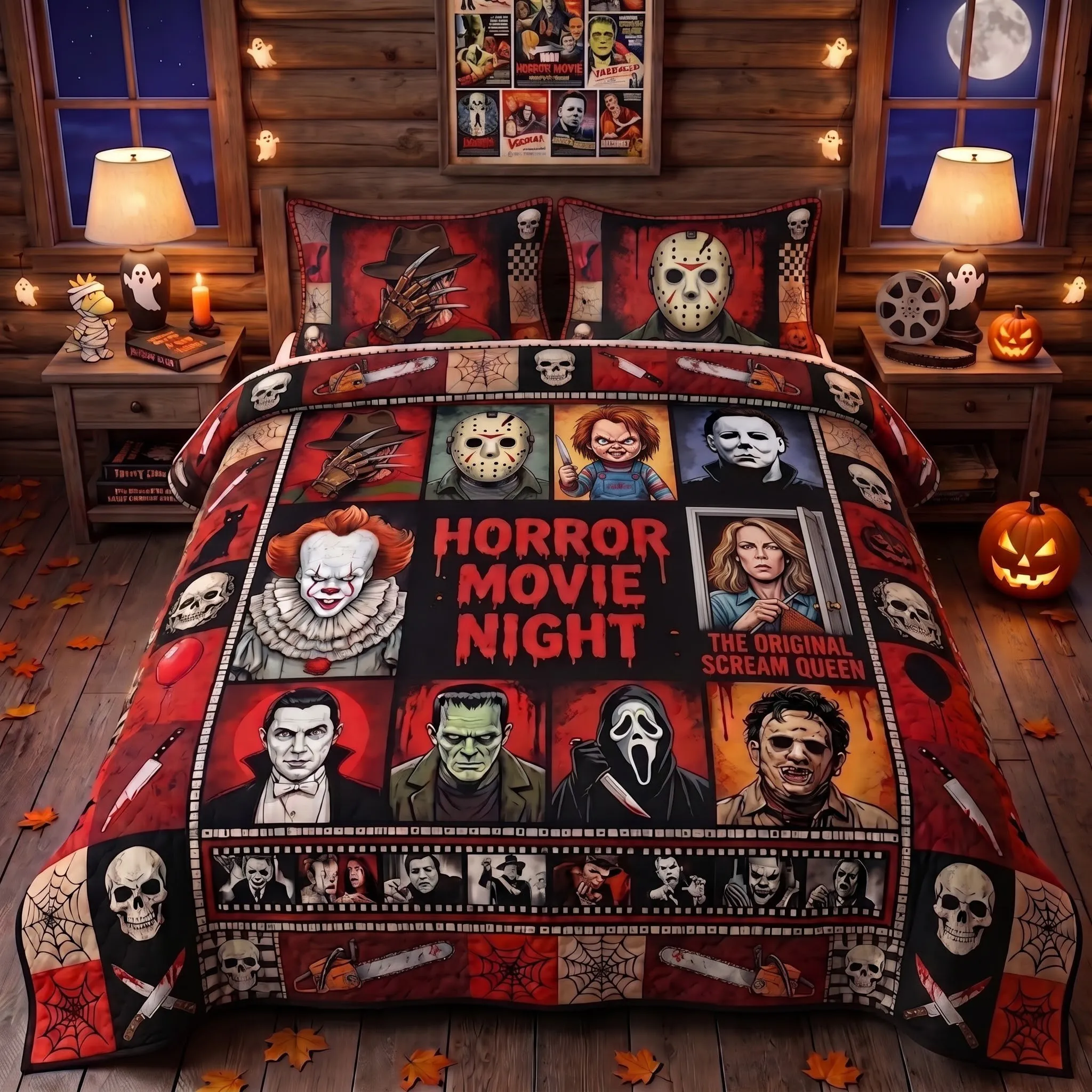 Classic Horror Movie Quilt Bedding Set-THK134764
