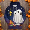 Ghost Snoopy Trick Or Treat 3D Hoodie-THK134952