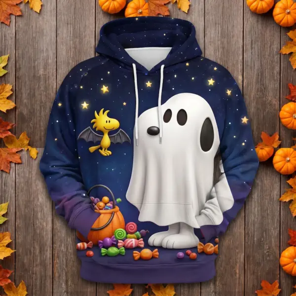 Ghost Snoopy Trick Or Treat 3D Hoodie-THK134952