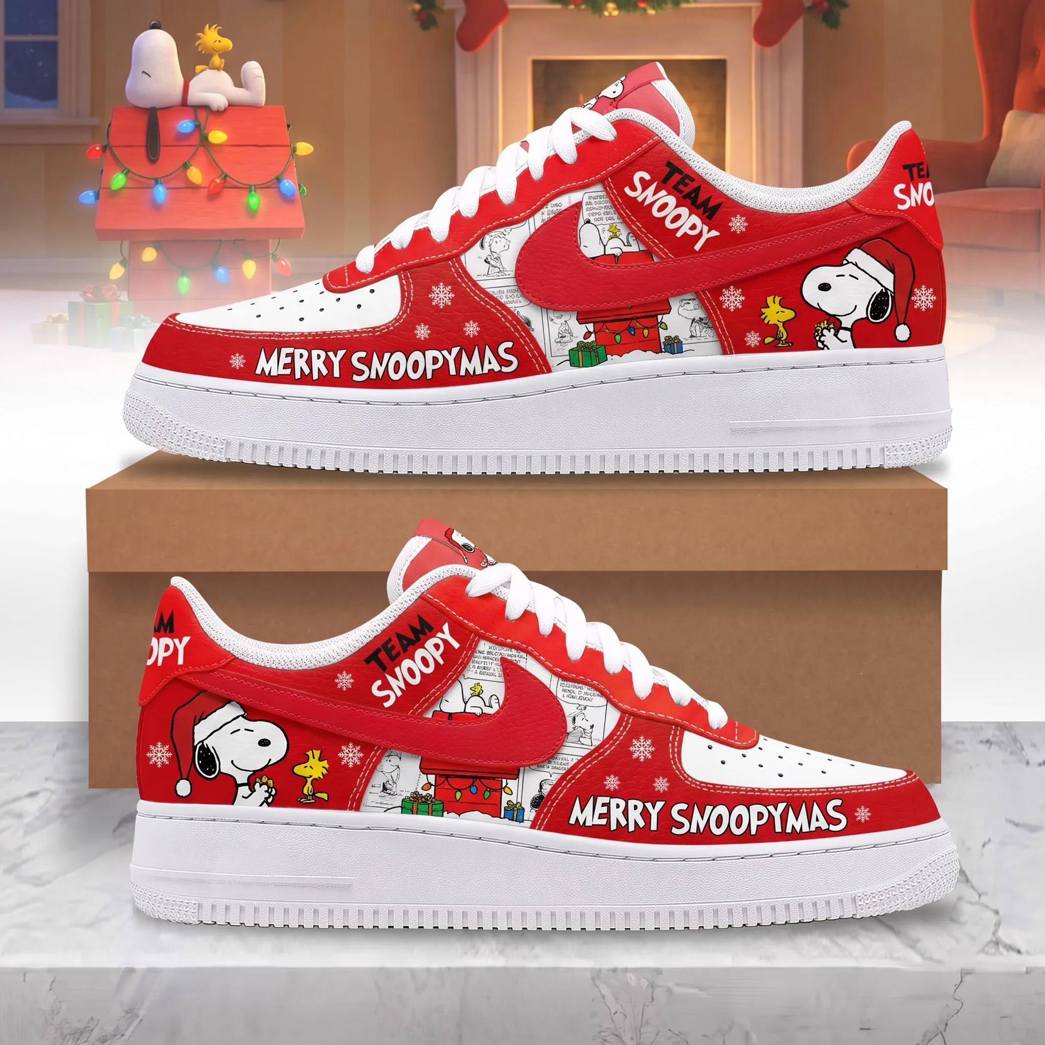 Snoopy Christmas Air Low-Top Shoes-THK135275