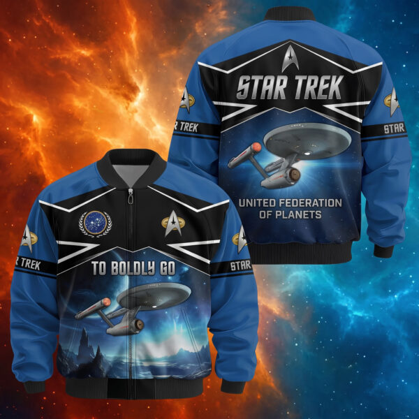 Star Trek "To Boldly Go" Bomber Jacket-THK135347