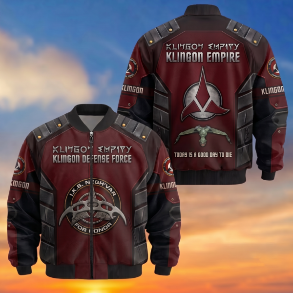 Klingon Empire Defense Force 3D Bomber Jacket-THK135339
