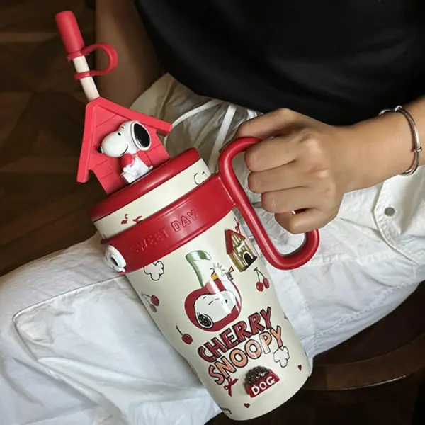 Alternative view of Snoopy 3D Figurine Lid Insulated Tumbler