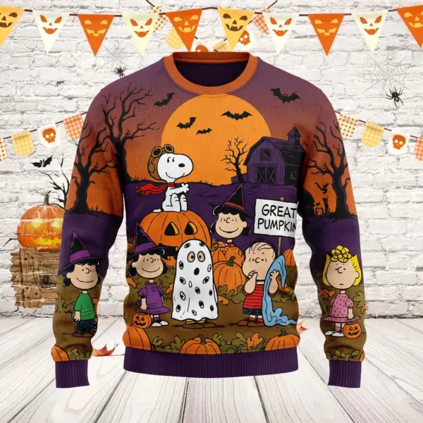 Peanuts Snoopy Haloween Ugly Sweater-THK134845