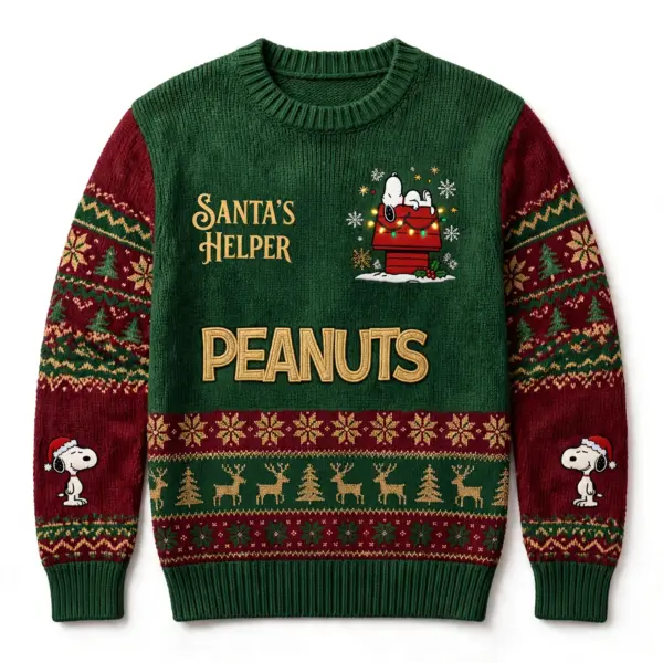 Snoopy Santa's Helper 3D Ugly Sweater-THK133995 - Image 3