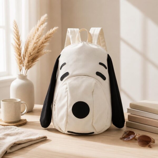 Peanuts Snoopy Face Floppy Ears Canvas Backpack