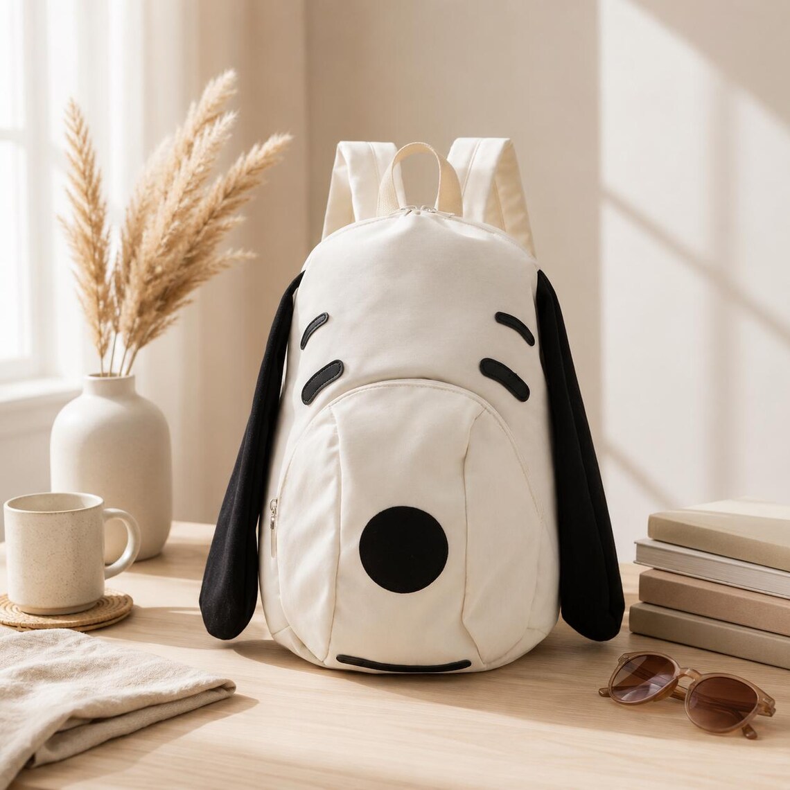 Peanuts Snoopy Face Floppy Ears Canvas Backpack