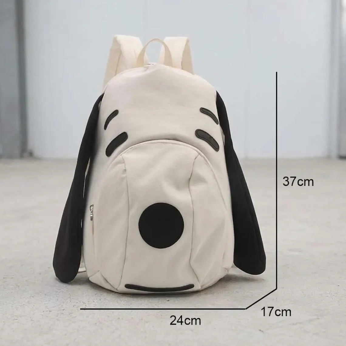 Peanuts Snoopy Face Floppy Ears Canvas Backpack - Image 3