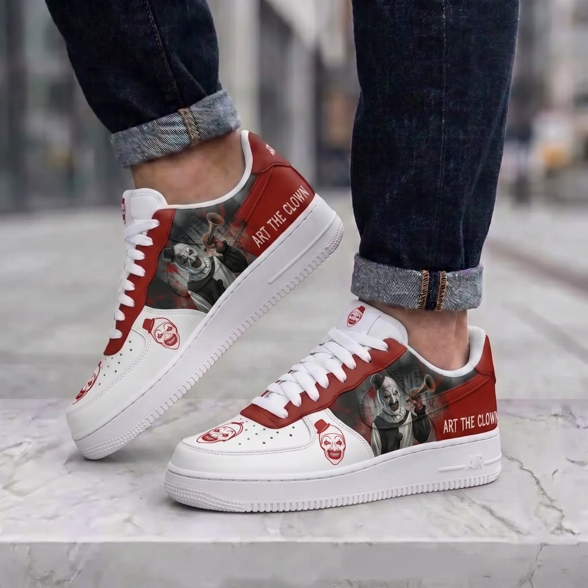 Art The Clown Halloween Air Low-Top Sneakers Shoes-THK134462 - Image 2