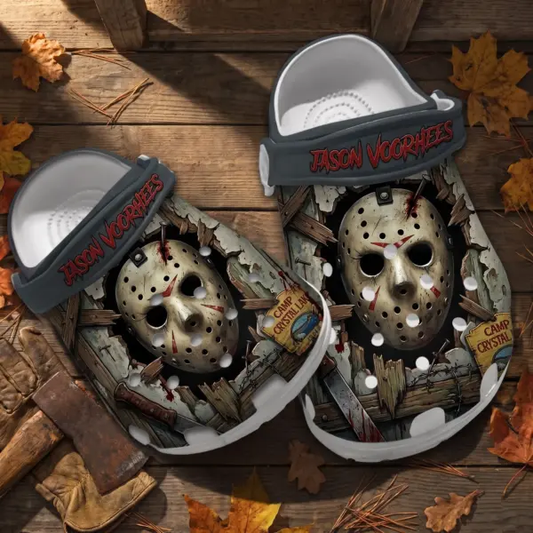 Alternative view of Jason Voorhees Camp Crystal Lake Horror Clog Shoes