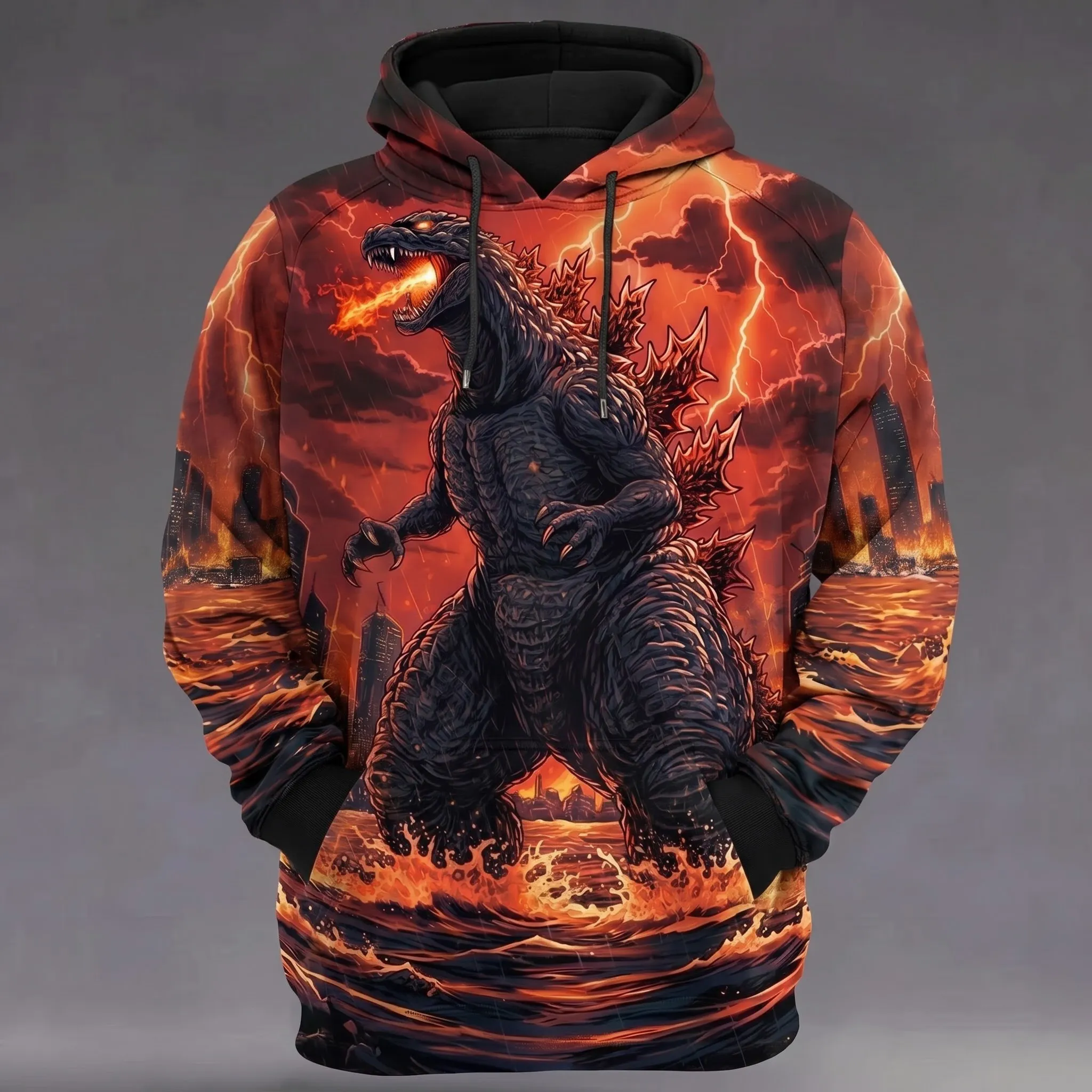 King of the Monsters Godzilla 3D T-Shirt-THK134152 - Image 3