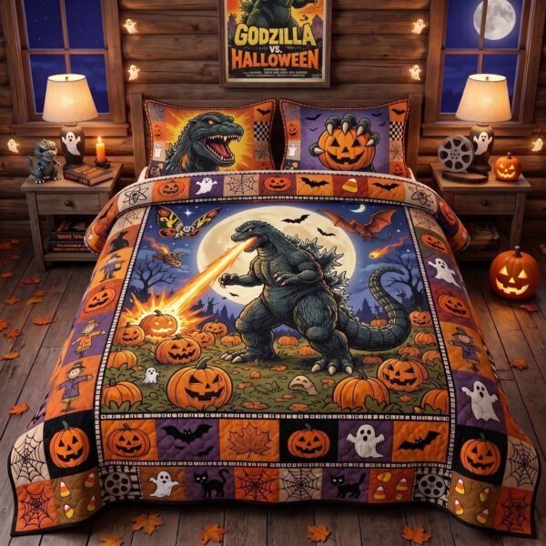 Godzilla Haloween Quilt Bedding Set-THK134782