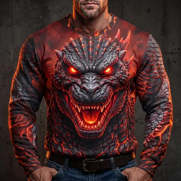 Alternative view of Burning Godzilla Kaiju 3D Apparel-THK134045