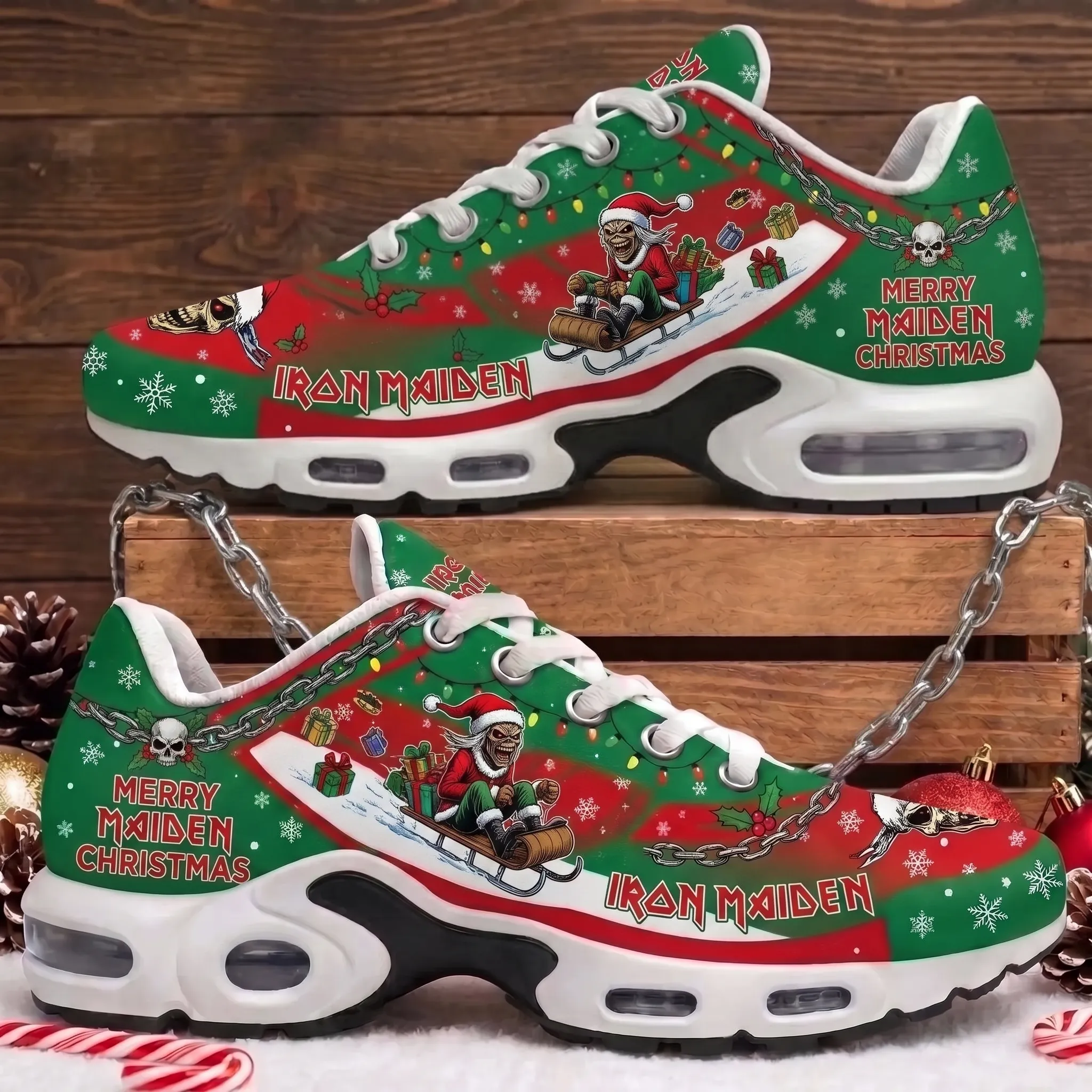 Merry Maiden Christmas Heavy Metal Air Max Shoes-THK134287