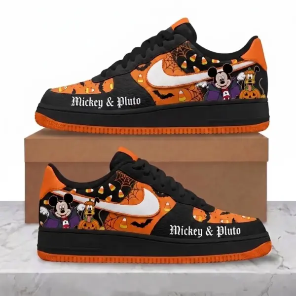 Spooky Mickey & Pluto Halloween Air Low-Top Sneakers Shoes