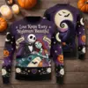 Personalized Jack And Sally Knitted Sweater-THK134696