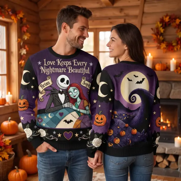 Alternative view of Personalized Jack And Sally Knitted Sweater-THK134696