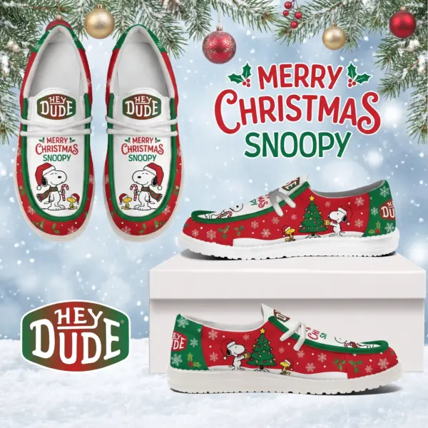 Peanuts Snoopy Merry Christmas Hey Dude Shoes