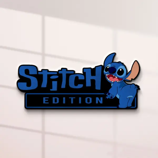 Alternative view of Stitch Experiment 626 Edition 3D Inlayed Car Name Badge-THK134523
