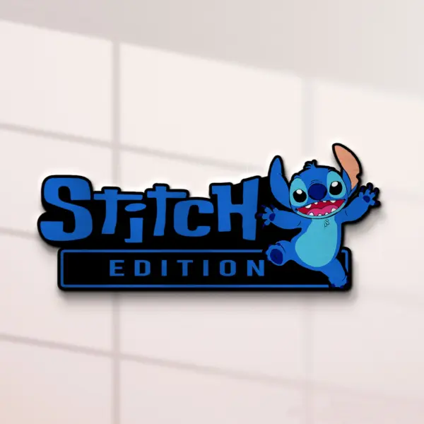 Alternative view of Stitch Experiment 626 Edition 3D Inlayed Car Name Badge-THK134524