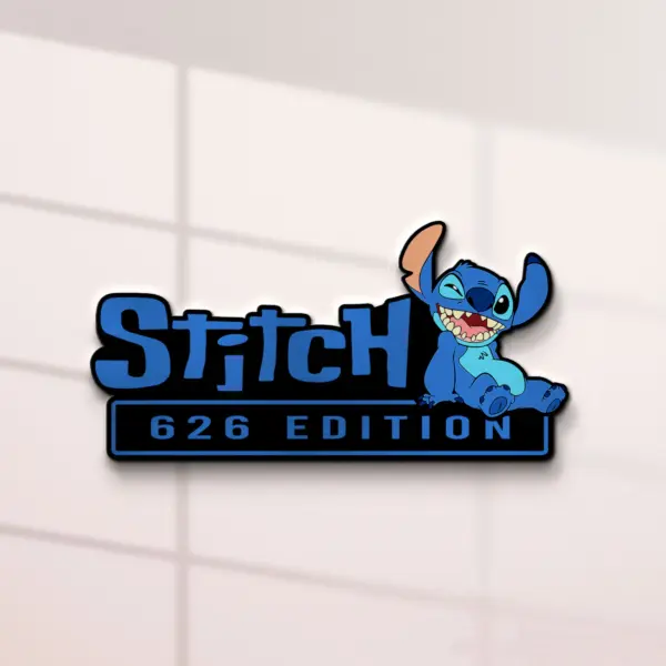 Alternative view of Stitch Experiment 626 Edition 3D Inlayed Car Name Badge-THK134505