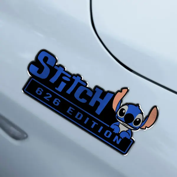 Alternative view of Stitch Experiment 626 Edition 3D Inlayed Car Name Badge