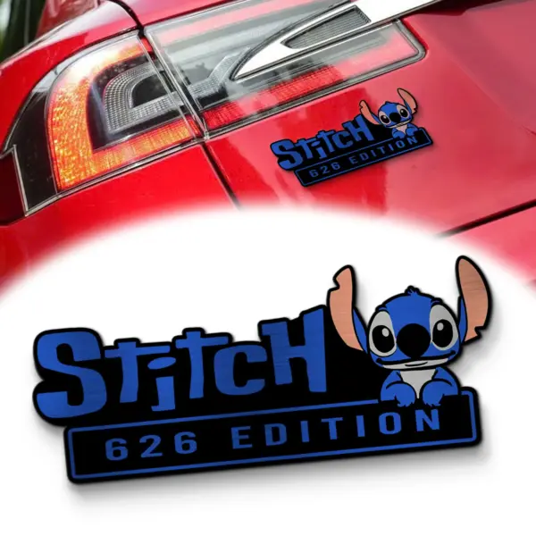 Stitch Experiment 626 Edition 3D Inlayed Car Name Badge