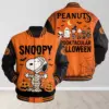 Spooky Snoopy Halloween Quilted Varsity Jacket-THK133942