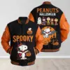 Spooky Snoopy Halloween Quilted Varsity Jacket-THK133937