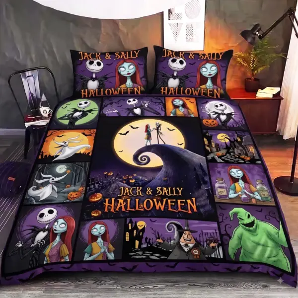 The Nightmare Before Christmas Quilt Bedding Set-THK134560