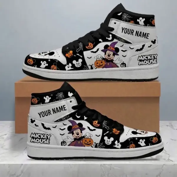Personalized Mickey Halloween Air Jordan High Top Shoes