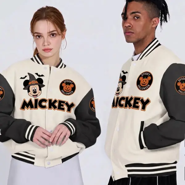 Alternative view of Spooky Mickey Halloween Quilted Varsity Jacket-THK133954