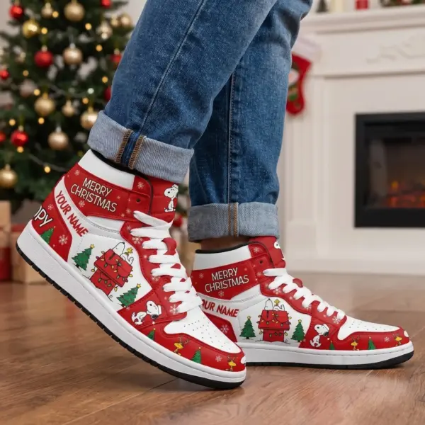 Alternative view of Christmas Snoopy Air Jordan High Top Shoes-THK135359