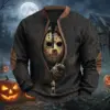 Jason Voorhees 3D Knit Half-Zip Sweater-THK135418