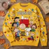 Classic Peanuts Snoopy Gang Yellow Ugly Sweater