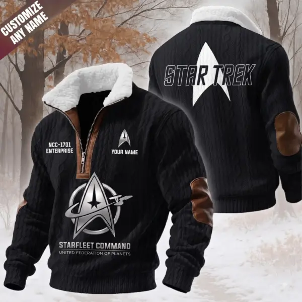 Alternative view of Personalized Star Trek Fleece Collar Sweater-THK135271